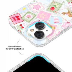 Spring Whimsy Stamps Glitter iPhone Case