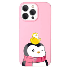 Pudgy Penguins Positive Pink iPhone Case