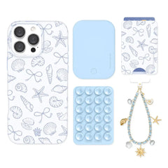 Coastal Seashells iPhone Bundle Set - Wallet