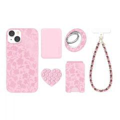 Magical Mauve Floral iPhone Bundle Set