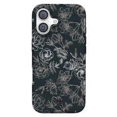 Floral Rose Gold Chrome iPhone Case