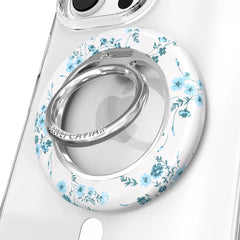 French Blue Floral MagSafe Grip Ring