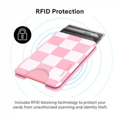 Pink Vibe Checkered Magsafe Wallet