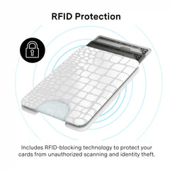 White Croc MagSafe Wallet