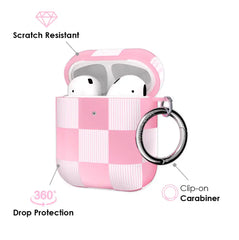 Pink Vibe Checkered AirPod Case