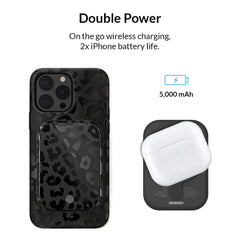 Black Leopard Portable MagSafe Charger Power Pack