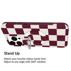 Burgundy Vibe Checker MagSafe Grip Ring