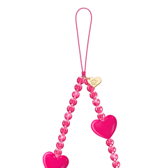 Hot Pink Heart Phone Charm