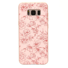 Nude Red Chrome Floral Samsung Galaxy Case