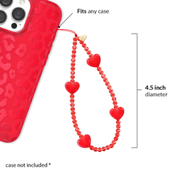 Red Heart Phone Charm