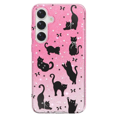 Lucky Kittens Glitter Samsung Case