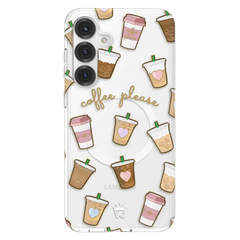 Coffee First Clear Samsung Galaxy Case