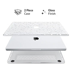White Stars MacBook Case