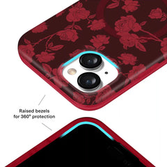 Dark Cherry Floral iPhone Case