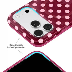 Raspberry Polka Dot iPhone Case
