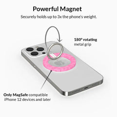Hot Pink Leopard MagSafe Grip Ring
