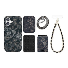 Floral Rose Gold Chrome iPhone Bundle Set