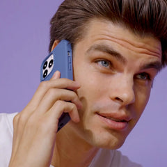 Linen Blue Silicone iPhone Case