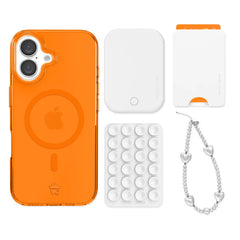 Neon Orange iPhone Bundle Set - Wallet