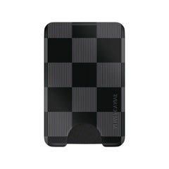 Noir Vibe Checkered Magsafe Wallet