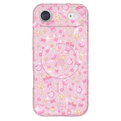 Pink Hanukkah Glitter iPhone Case