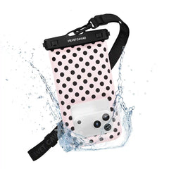 Princess Pink Polka Dot Waterproof Floating Phone Pouch
