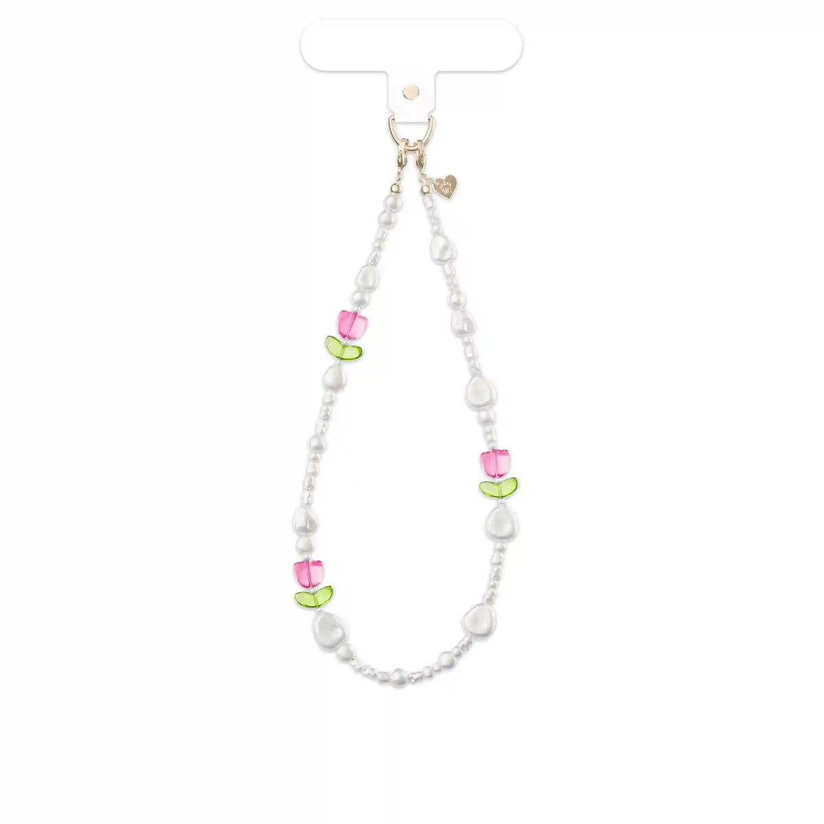 Tulip Pearl Chain Phone Charm