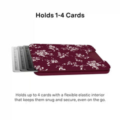 French Burgundy Floral MagSafe Wallet