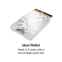 Silver Chrome Leopard MagSafe Wallet