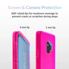 Neon Pink Clear Samsung Case