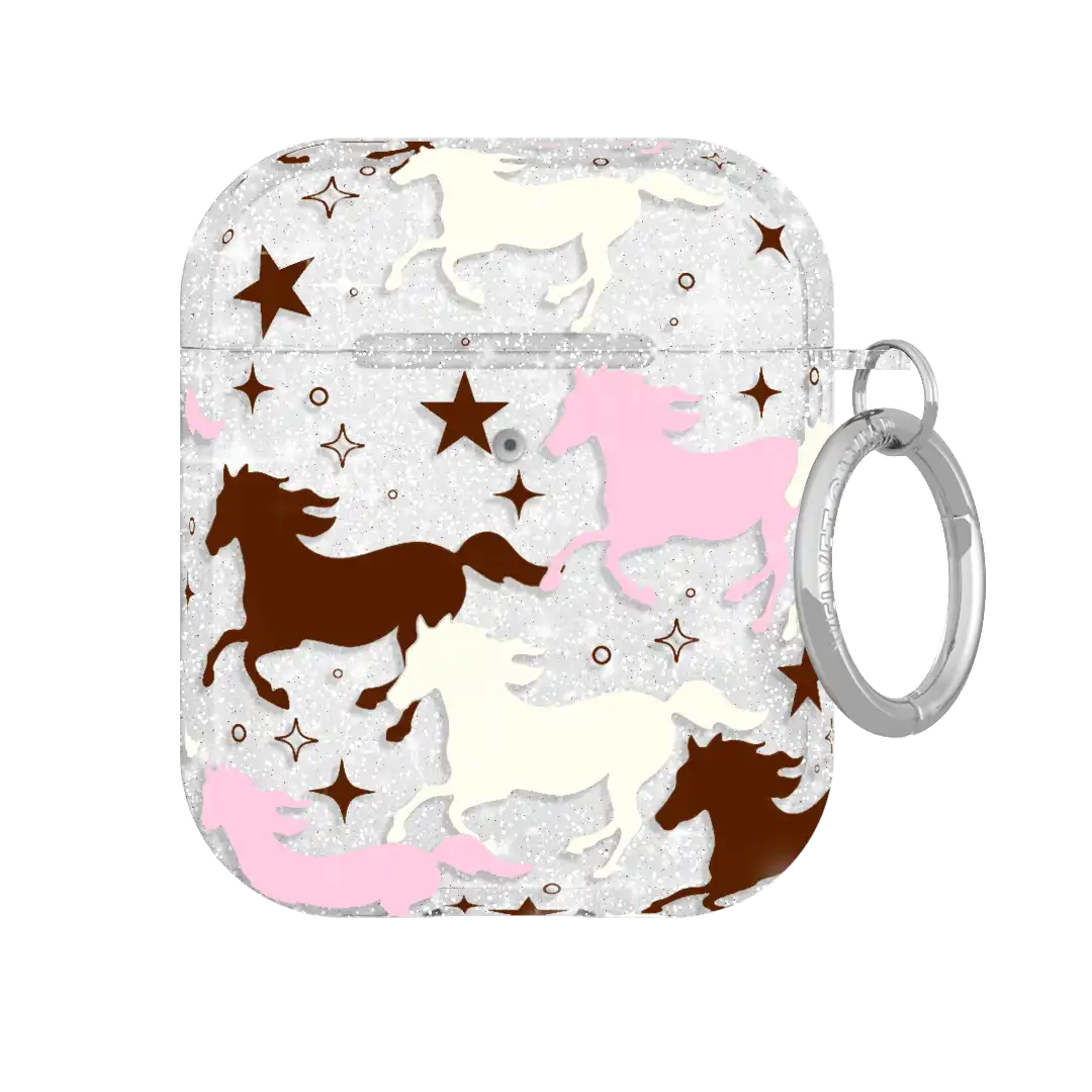 Pink Pony Glitter AirPod Case